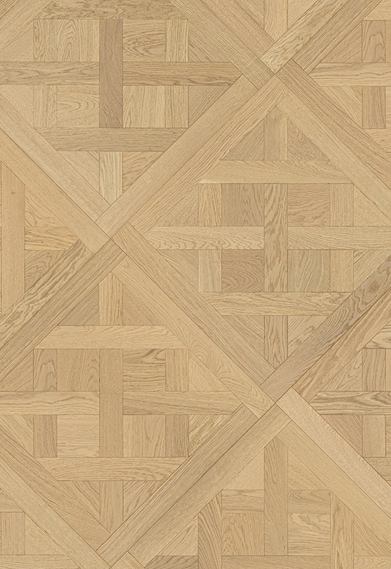 Diseño de parquet de diseño de roble blanco-blanco